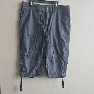 Lee Women's Charcoal Gray Capri Cargo Pants